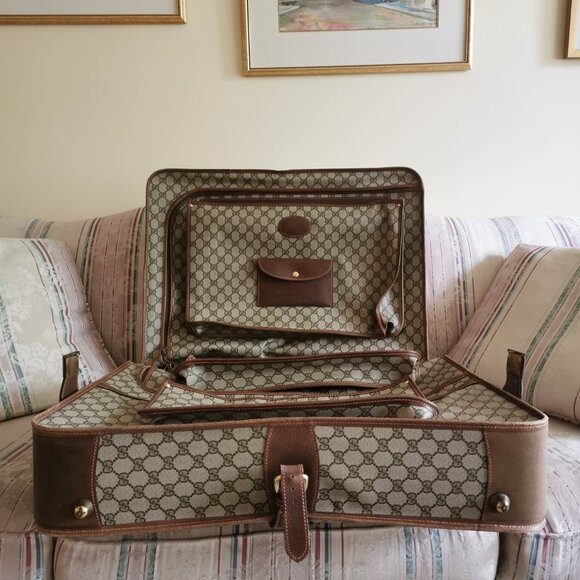AUTHENTIC - 80's 'GUCCI' - Travel Bag - Suitcase *ULTRA RARE* - Picture 6 of 15